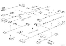 E32 740i M60 Sedan / Vehicle Electrical System/  Various Additional Wiring Sets-3