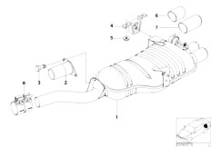 E46 330Ci M54 Coupe / Exhaust System/  Exhaust System Rear-2