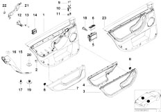 E38 750i M73 Sedan / Vehicle Trim/  Door Trim Rear