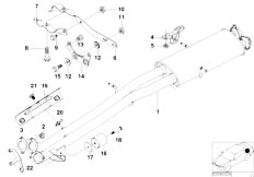 E53 X5 3.0i M54 SAV / Exhaust System Center Silencer