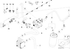 E46 330xd M57 Touring / Fuel Preparation System/  Fuel Pipe