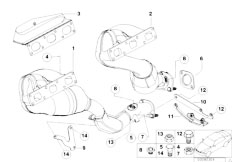 E46 330i M54 Touring / Engine/  Exhaust Manifold With Catalyst-2