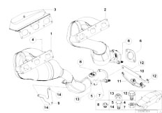 E46 320i M54 Touring / Engine/  Exhaust Manifold With Catalyst-2