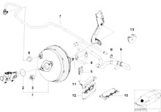 E46 M3 S54 Cabrio / Brakes Power Brake Unit Depression-2