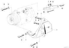 E12 525 M30 Sedan / Heater And Air Conditioning/  Air Cond Compressor Supporting Bracket