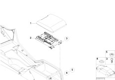 E39 525d M57 Touring / Vehicle Trim/  Retrofit Armrest Front Movable