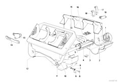 E21 320i M10 Sedan / Heater And Air Conditioning Heater Radiator Mounting Parts