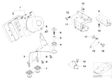 E46 330d M57 Sedan / Brakes/  Hydro Unit Dsc Fastening Sensors