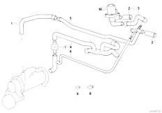 E31 850CSi S70 Coupe / Heater And Air Conditioning Independent Heating Water Valves-2