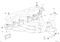 E36 M3 S50 Sedan / Engine Exhaust Manifold-2