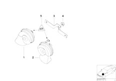 E53 X5 3.0i M54 SAV / Vehicle Electrical System/  Horn