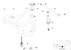 E53 X5 4.4i M62 SAV / Vehicle Electrical System/  Windshield Cleaning Container