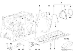 E46 318d M47 Touring / Engine/  Engine Block Mounting Parts