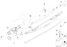 E53 X5 3.0d M57 SAV / Vehicle Electrical System/  Single Parts For Rear Window Wiper