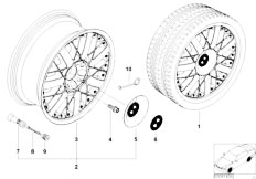 E38 740iLP M62 Sedan / Wheels/  Bmw Composite Wheel Star Spoke 76