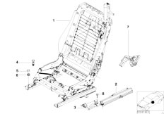 E46 318Ci N42 Cabrio / Seats/  Front Seat Backrest Frame