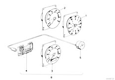 E21 320i M10 Sedan / Instruments Measuring Systems Tachometer Clock