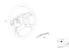 E38 740iL M62 Sedan / Steering/  Strng Wheel Airbag Smart Switch Tronic