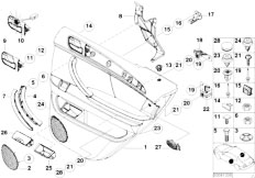 E53 X5 3.0d M57 SAV / Vehicle Trim/  Door Trim Panel Rear Side Airbag