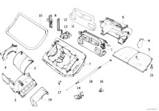 E36 325i M50 Coupe / Heater And Air Conditioning/  Housing Parts Air Conditioning