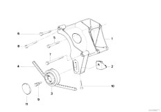 E30 318is M42 2 doors / Heater And Air Conditioning/  Air Cond Compressor Supporting Bracket