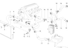 E36 318tds M41 Sedan / Engine/  Cooling System Water Hoses