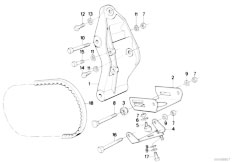 E32 735i M30 Sedan / Heater And Air Conditioning/  Air Cond Compressor Supporting Bracket