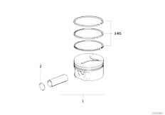 E34 525tds M51 Touring / Engine/  Crankshaft Pistons