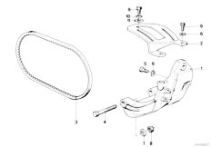 E30 320i M20 2 doors / Heater And Air Conditioning/  Air Cond Compressor Supporting Bracket-2