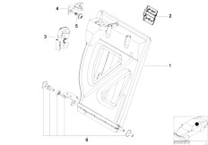 E46 316i N42 Touring / Seats/  Through Load Syst Frame Locking Mech Rht