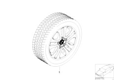 E46 318Ci N46 Cabrio / Wheels/  Winter Complete Wheel Double Spoke 79