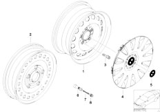 E46 318ti N42 Compact / Wheels/  Steel Rim Styl 12