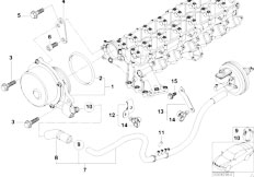 E53 X5 3.0d M57 SAV / Engine/  Vacuum Pump With Tubes