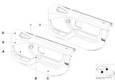 Z3 Z3 3.0i M54 Roadster / Individual Equipment/  Indiv Door Trim Panel Airbag Part Leath