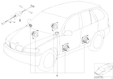 E53 X5 3.0i M54 SAV / Audio Navigation Electronic Systems Sound Modul System