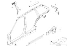 E36 320i M52 Touring / Bodywork Single Components For Body Side Frame