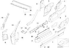 E36 318i M43 Cabrio / Bodywork/  Single Components For Body Side Frame