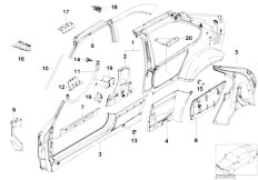 E36 316g M43 Compact / Bodywork/  Single Components For Body Side Frame