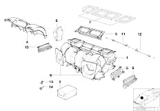 E53 X5 4.6is M62 SAV / Heater And Air Conditioning Housing Parts Automatic Air Conditioning