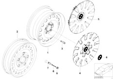 E46 316i N40 Sedan / Wheels/  Steel Rim Styl 12-2