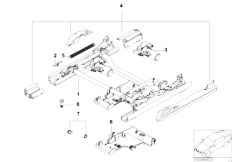 E39 540iP M62 Sedan / Seats/  Comfort Seat Rail Single Parts