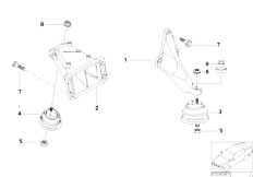 E39 520i M54 Sedan / Engine And Transmission Suspension Engine Suspension