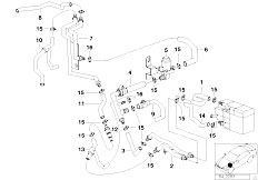 E39 535i M62 Sedan / Heater And Air Conditioning Independent Heating Water Valves