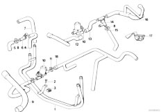 E34 530i M30 Sedan / Heater And Air Conditioning Independent Heating Water Valves