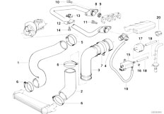 E36 318tds M41 Touring / Engine/  Intake Manifold Supercharg Air Duct Agr