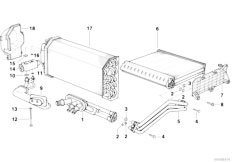 E38 725tds M51 Sedan / Heater And Air Conditioning/  Evaporator Heater Radiator Air Condition