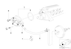 E36 318tds M41 Compact / Engine Vacuum Pump With Tubes