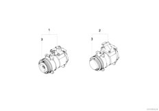 E38 735iL M62 Sedan / Heater And Air Conditioning/  Air Conditioner Compressor