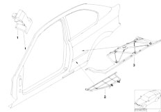 E46 318ti N46 Compact / Bodywork/  Cavity Shielding Side Frame