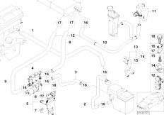 E53 X5 3.0d M57 SAV / Heater And Air Conditioning/  Water Valve Water Hose Ihka